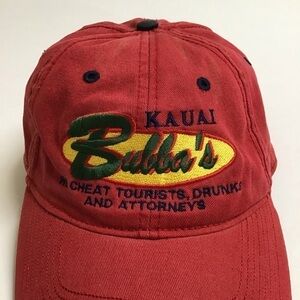 Bubba's Kauai Hawaii Hat Cheat Cap Ouray Sportswear Adjusts 100% Cotton Retro